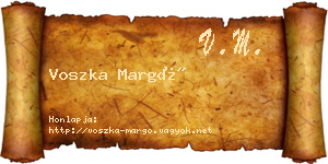 Voszka Margó névjegykártya